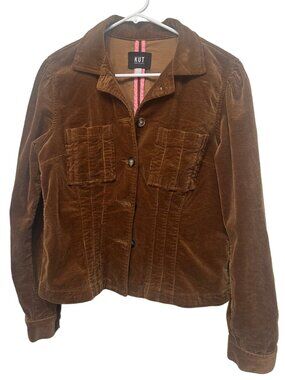 KUT from the Kloth Brown Corduroy Jacket | Cropped Button Front